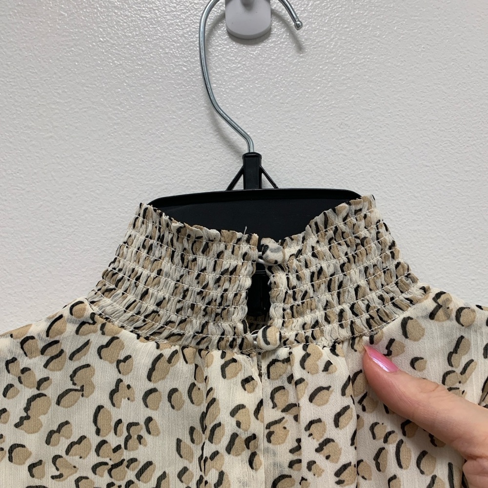Express High-Neck Tiered Ruffle Cocktail Dress - Picture 4 of 5